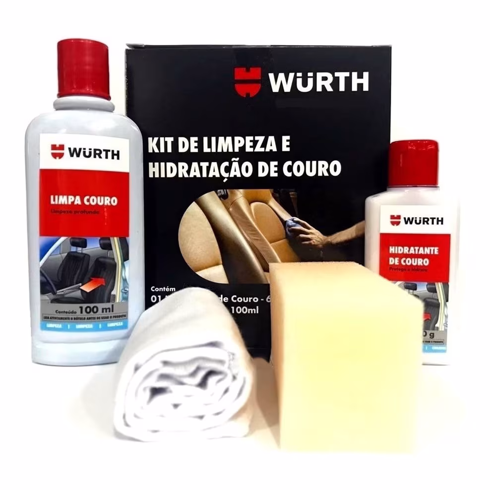 Wurth Kit Limpeza E Hidratação De Couro - Limpa E Hidrata