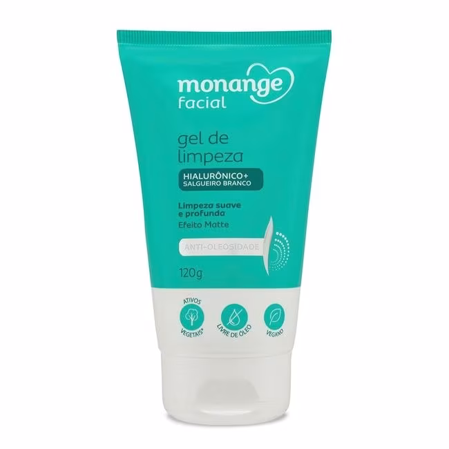 Gel De Limpeza Facial Monange Anti-Oleosidade Efeito Matte 120g