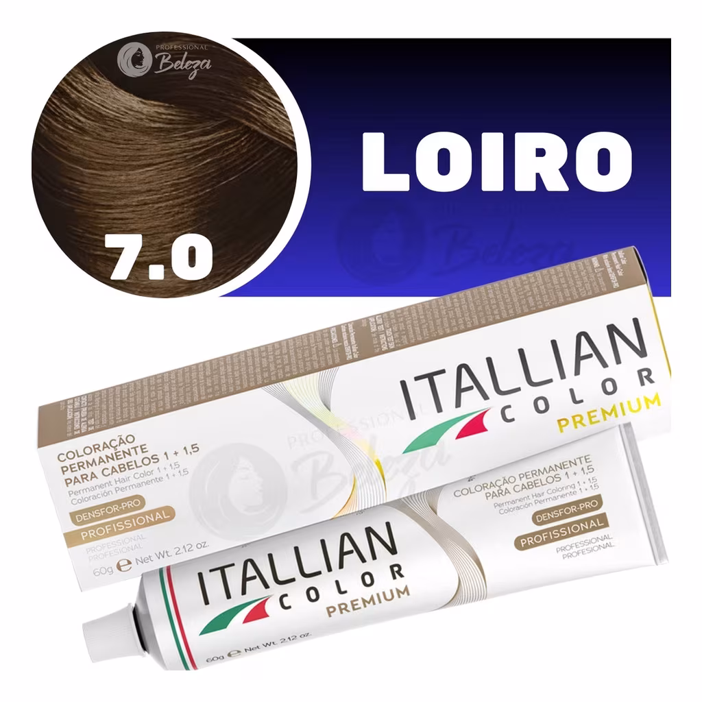 Coloraçao Itallian Color Professional 7.0 Louro 60g