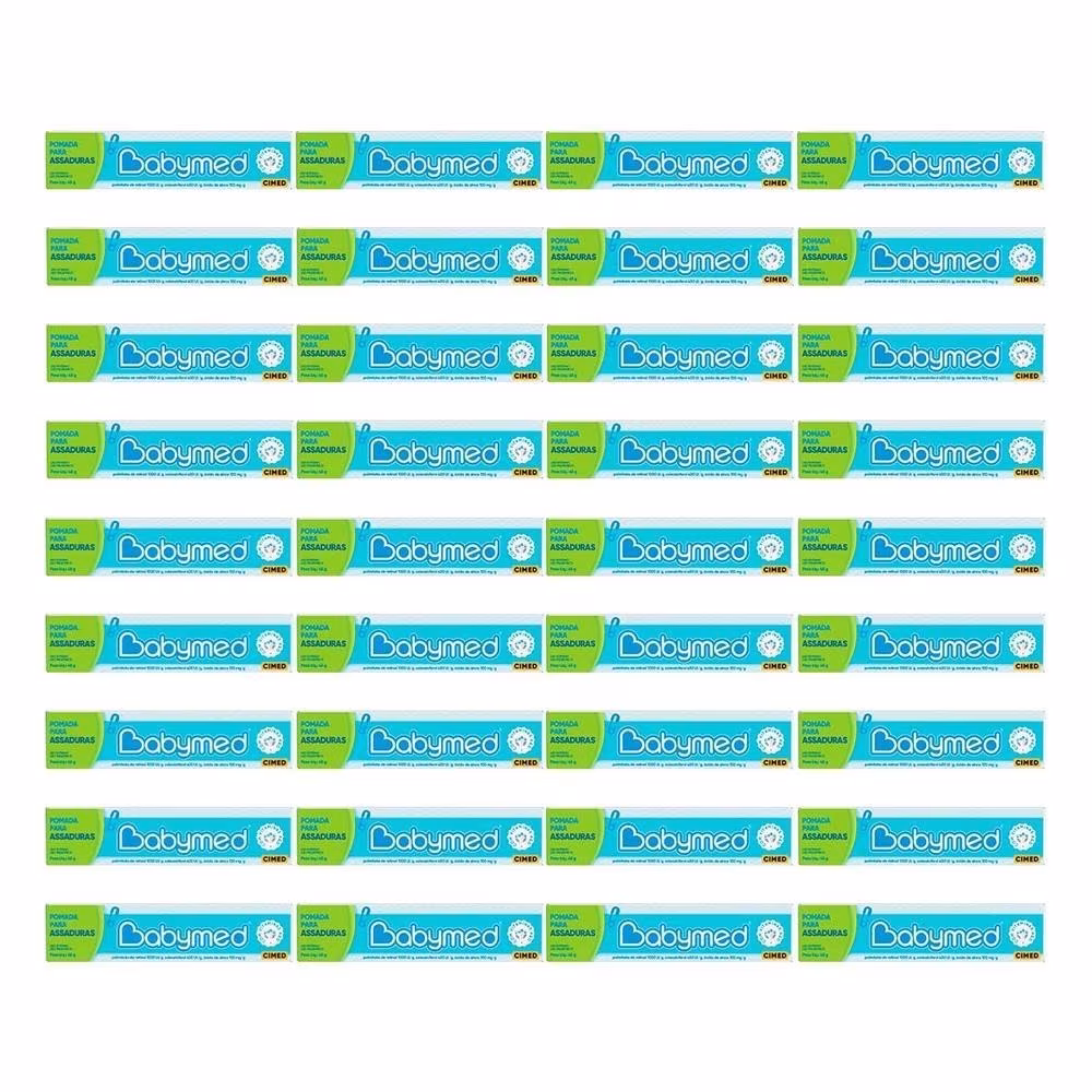 Kit 36 Pomadas Para Prevenção De Assaduras Babymed Azul 45g