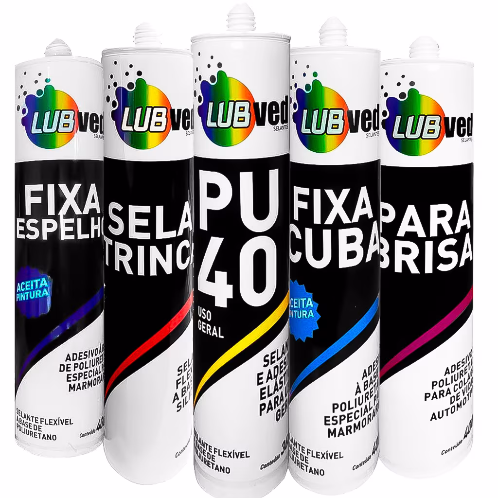 Adesivo Silicone Selante De Poliuretano PU 40 Sela Trinca Fixa Cuba Espelho Parabrisa 360g Uso Geral