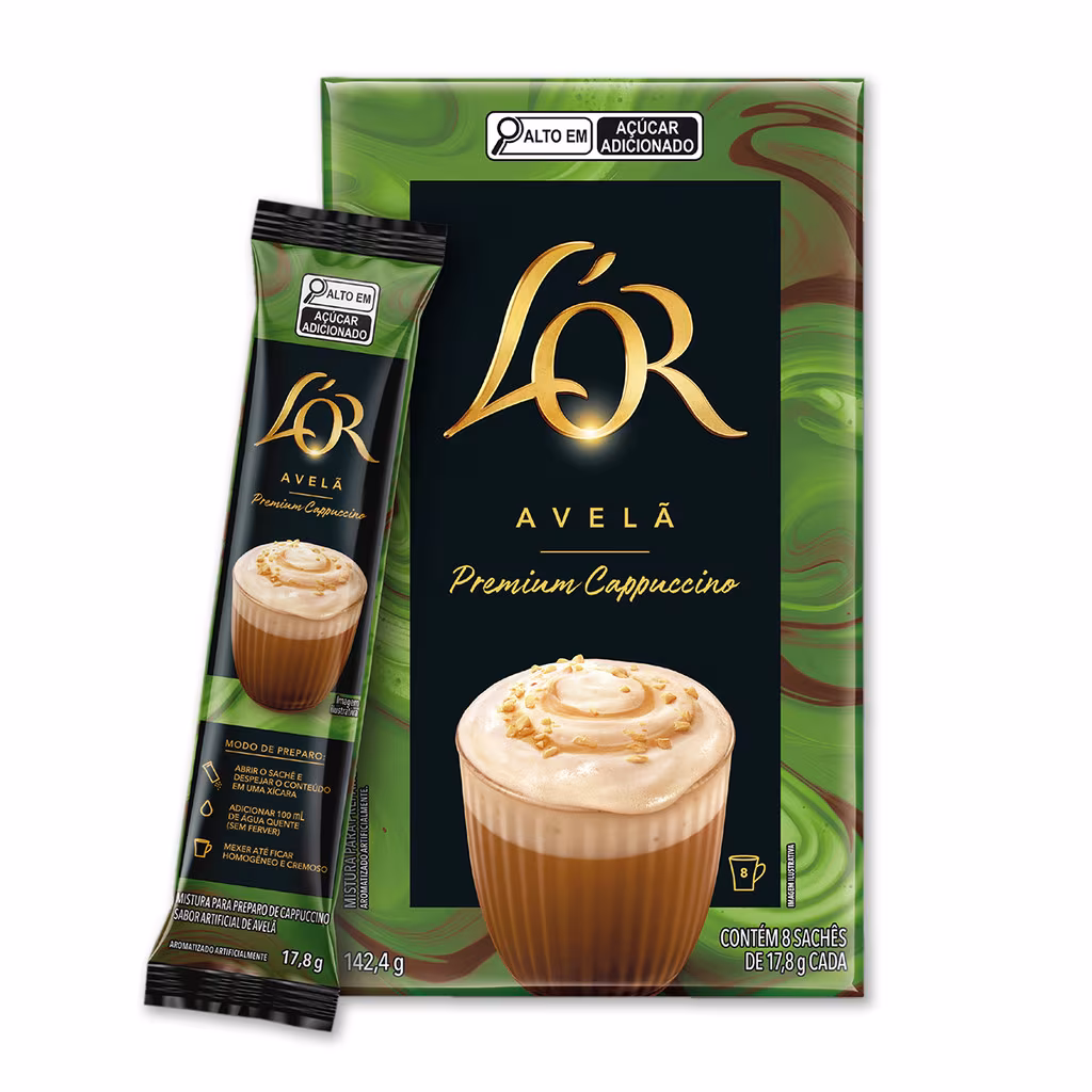 Cappuccino Avelã Stick 8x17,8g Lor