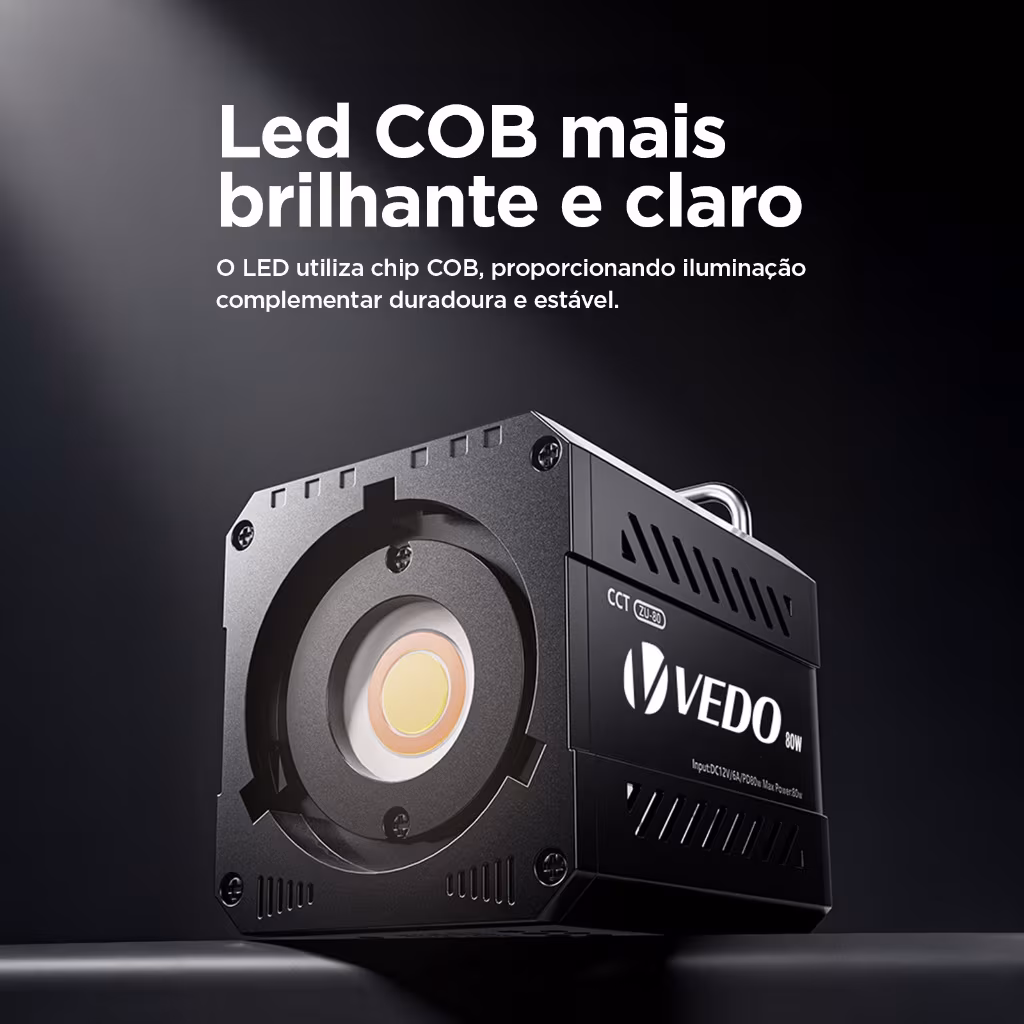 VEDO Luz De Preenchimento Para Fotografia Portátil 80W