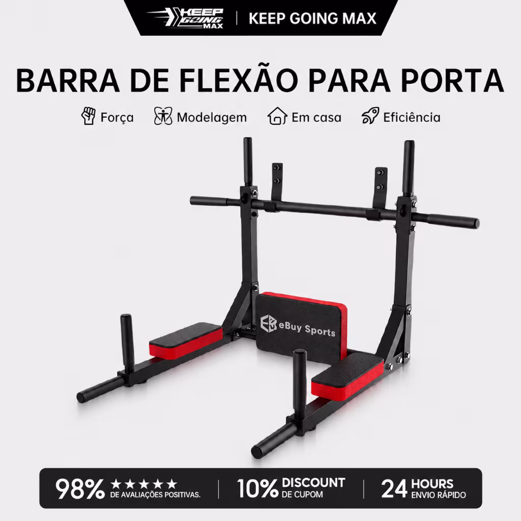 94cm Barra Horizontal de Parede para Musculação Crossfit Pull-up Chin-up Tríceps Paralelas Capacidade de Carga 200kg