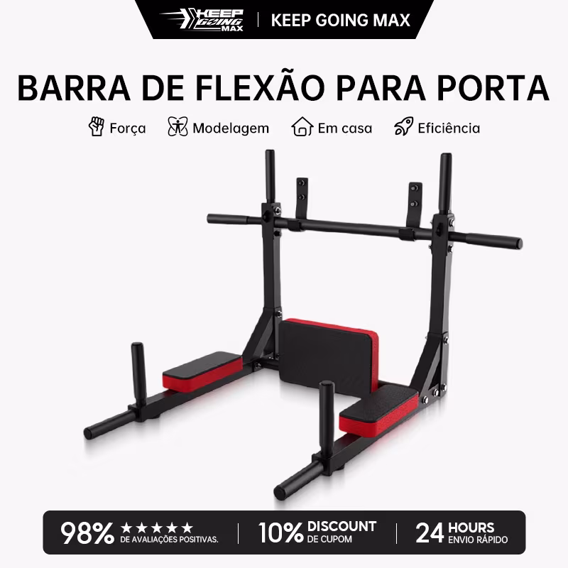 94cm Barra Horizontal de Parede para Musculação Crossfit Pull-up Chin-up Tríceps Paralelas Capacidade de Carga 200kg