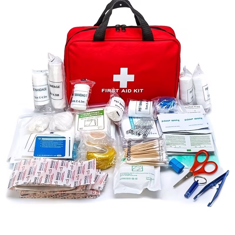 O kit De Primeiros Socorros Portátil Pequeno/Grande Inclui Tesouras E Pinças Profissionais , Projetado Para Acampar , Ca