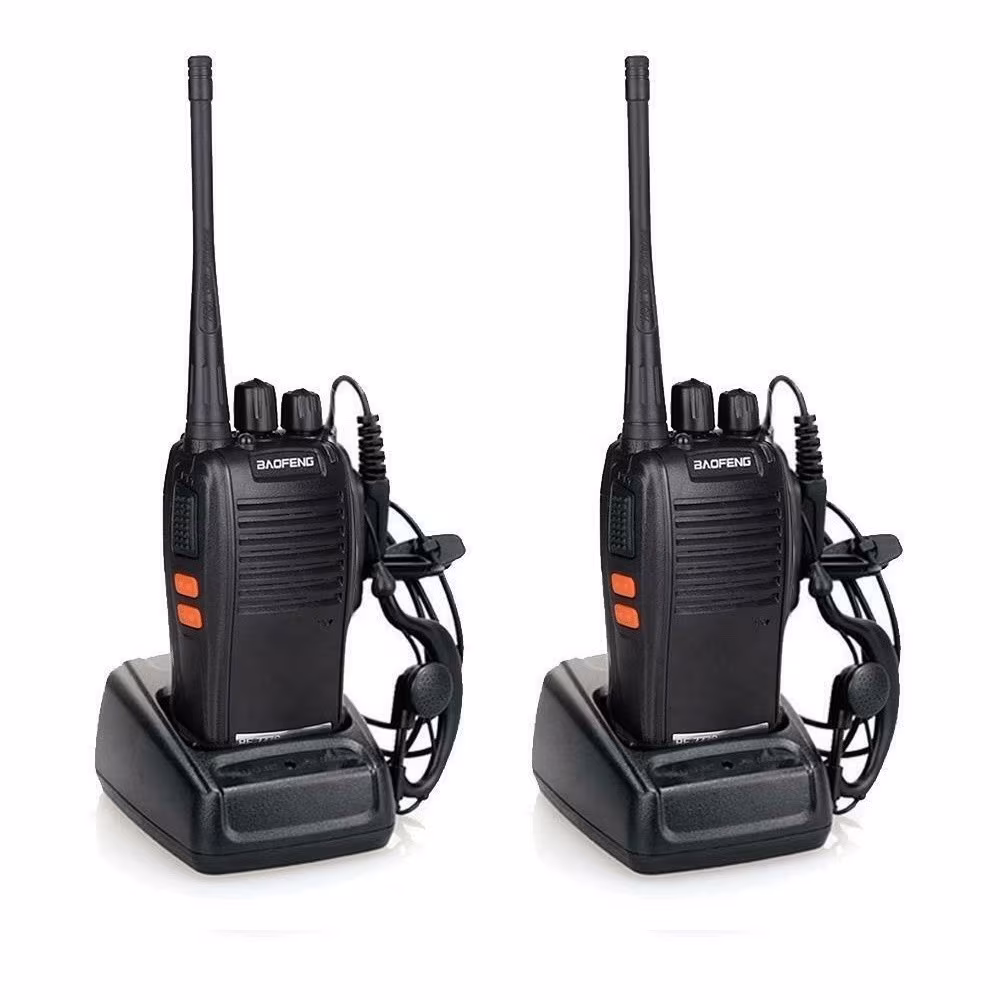 kit 2 rádios comunicador baofeng Alcance 12 Km 16 Canais BF 777S Profissional recarregável rádio