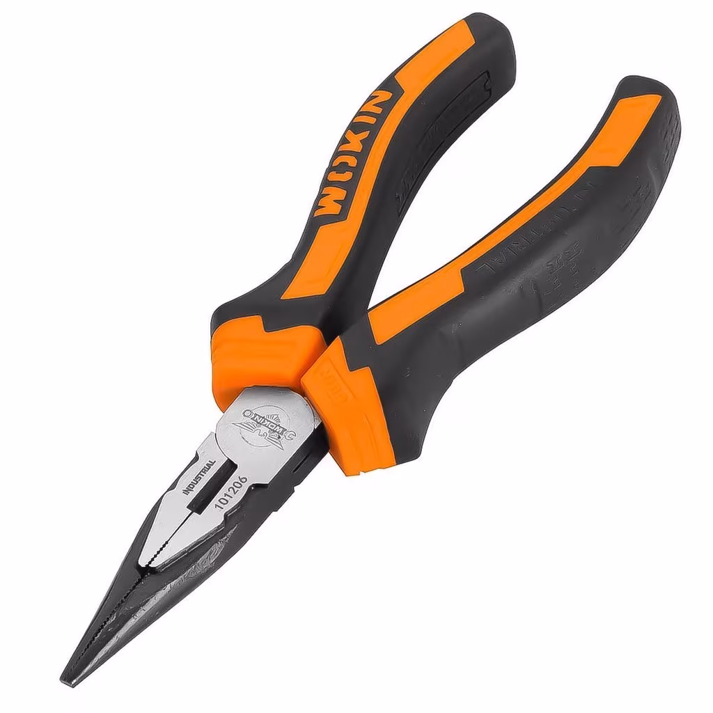 Alicate Bico Longo Corte Dobra Segura Diagonal Uso Geral 6Pol. Aço Cr-V Cromo Vanádio 160mm - WOKIN