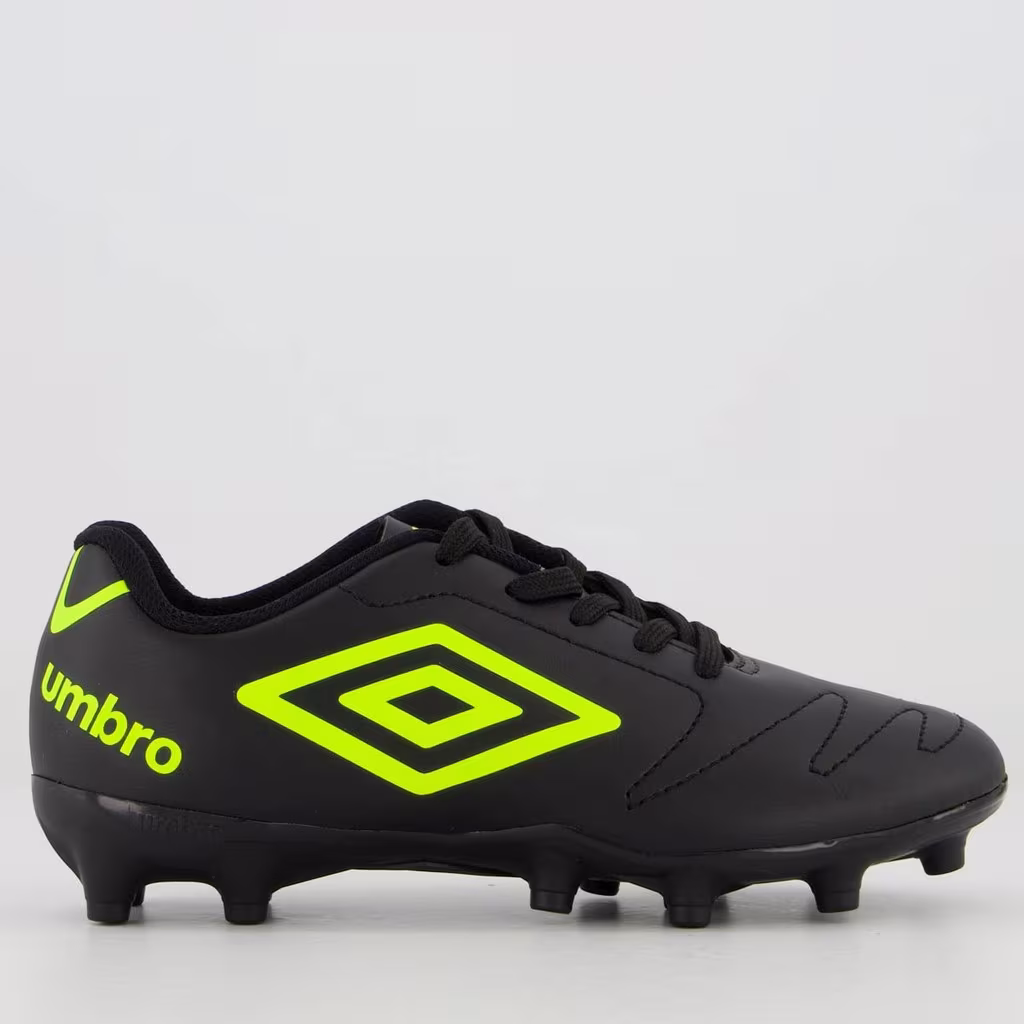 Chuteira Umbro Class 2.2 Campo Juvenil Preta e Verde