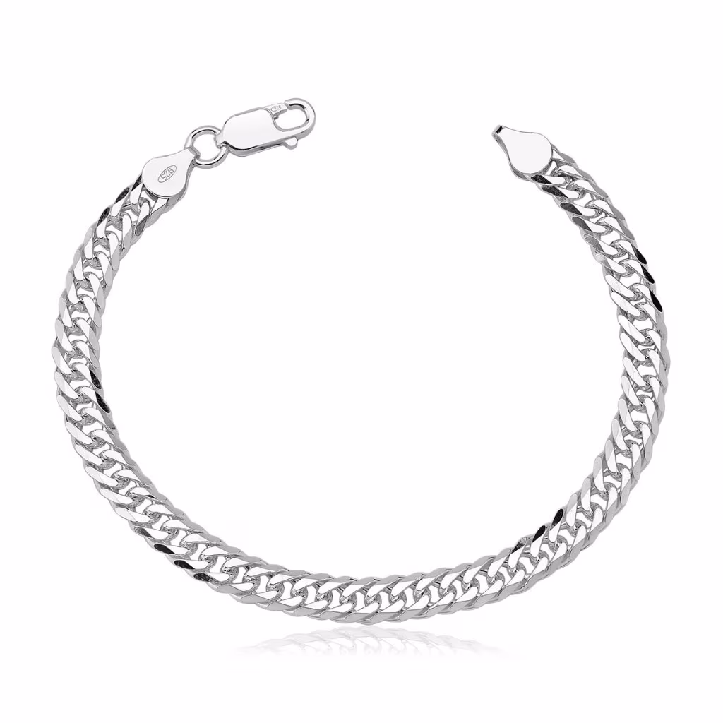 Pulseira Grumet Dupla 6mm prata 925