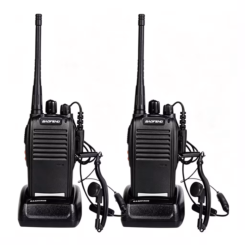 Kit 2 Rádio Comunicador Walk Talk 16 Canais Alcance 12 km Profissional Baofeng BF-777s - Bivolt