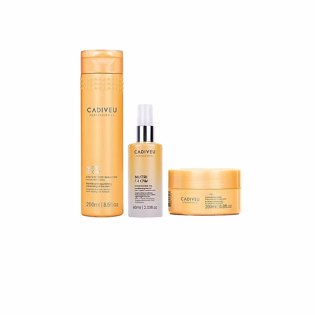 Cadiveu Kit Nutri Glow Shampoo 250ml + Máscara 200ml e Óleo 60ml