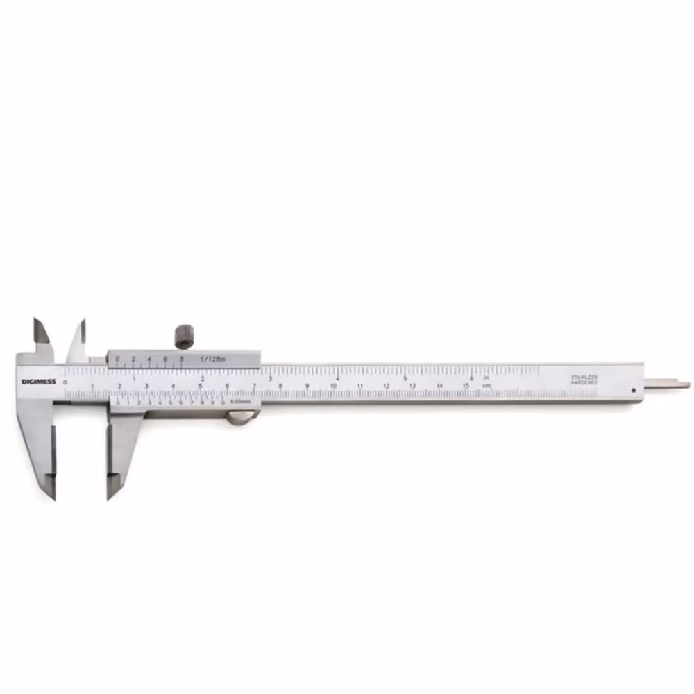 Paquimetro Universal Analógico Com Medidor Metálico Inox 150MM X 0,02MM Idea