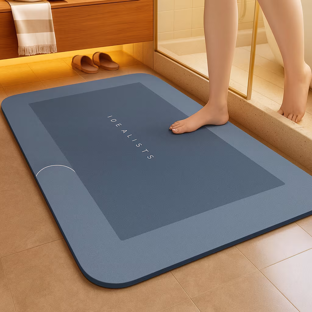 Tapete para Banheiro de Secagem Rápida e Super Absorvente Ideal para Chuveiro Cozinha e Varanda