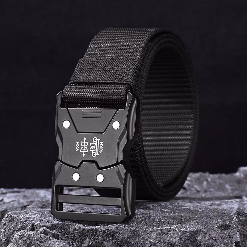 Cinto Tatico Nylon Unisex Masculina e Feminina Leve Respirável Ideal para Trabalho Treino Uso Casual com Fivela Rápida