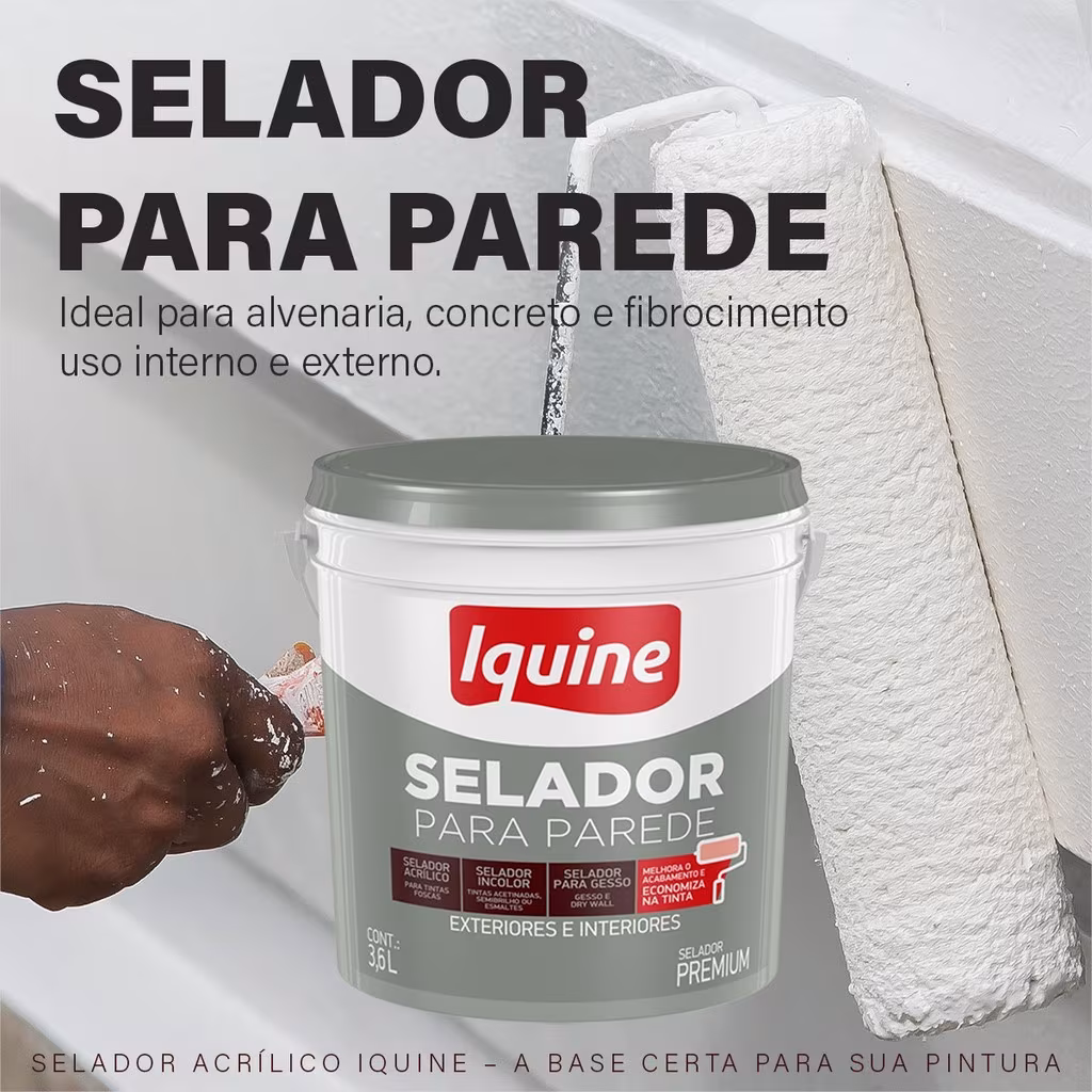 Selador Acrílico De Parede Branco 3,6 Iquine