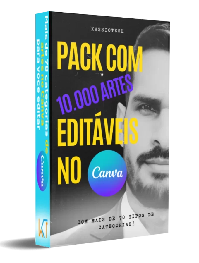 Pack com 10.000 Artes Editáveis no Canva